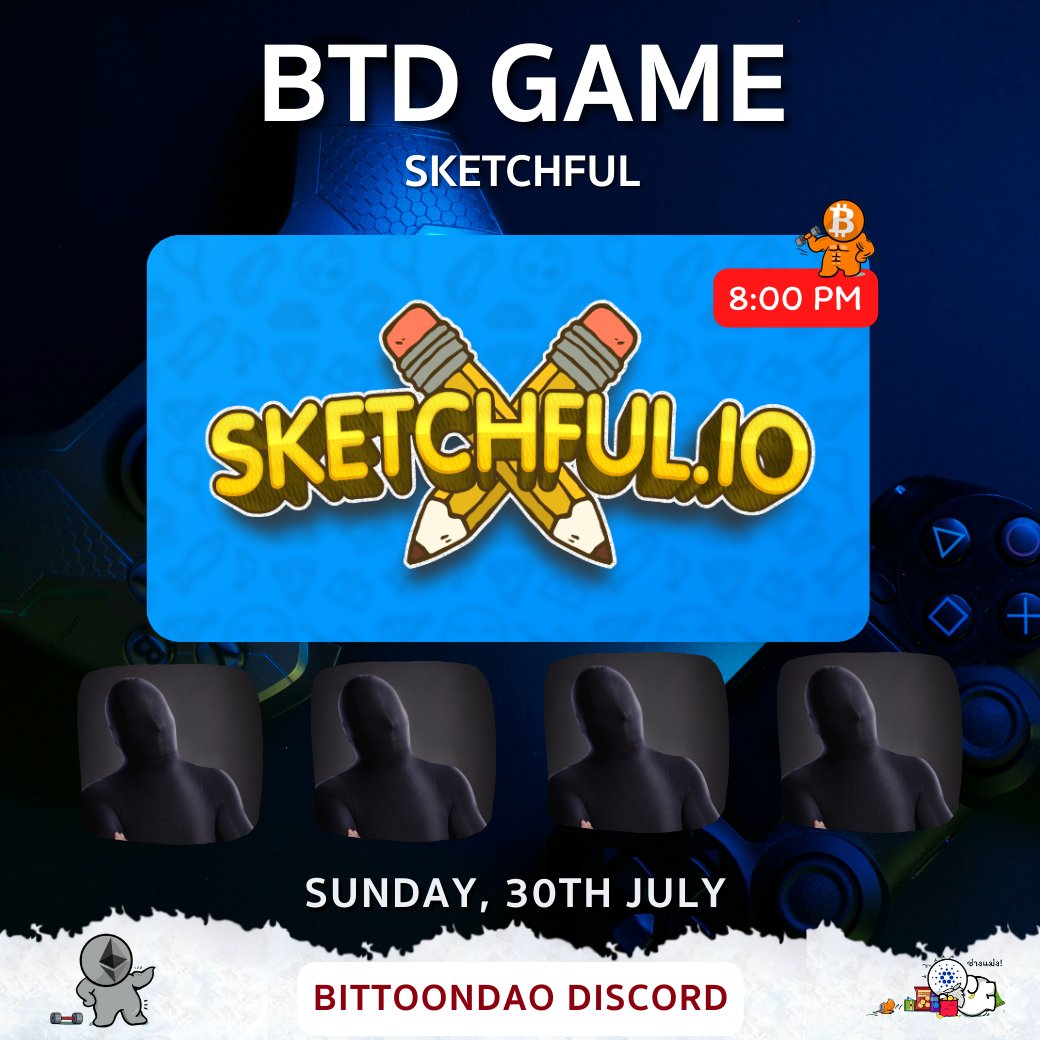 BitToonDAO's tweet photo. 📢Join #BTDGame to win the mysterious prizes through the 🖌️ #SKETCHFUL game  🎨

👉Join at the link: https://t.co/3kpftkzLzw

📌Tomorrow night 🌙
🕗See you at 8 p.m. 🎉, Guardians!

#BitToonDAO #BitToonDAOFGame #NFTCommunity #Sketchful https://t.co/rS9VQ1Nwff