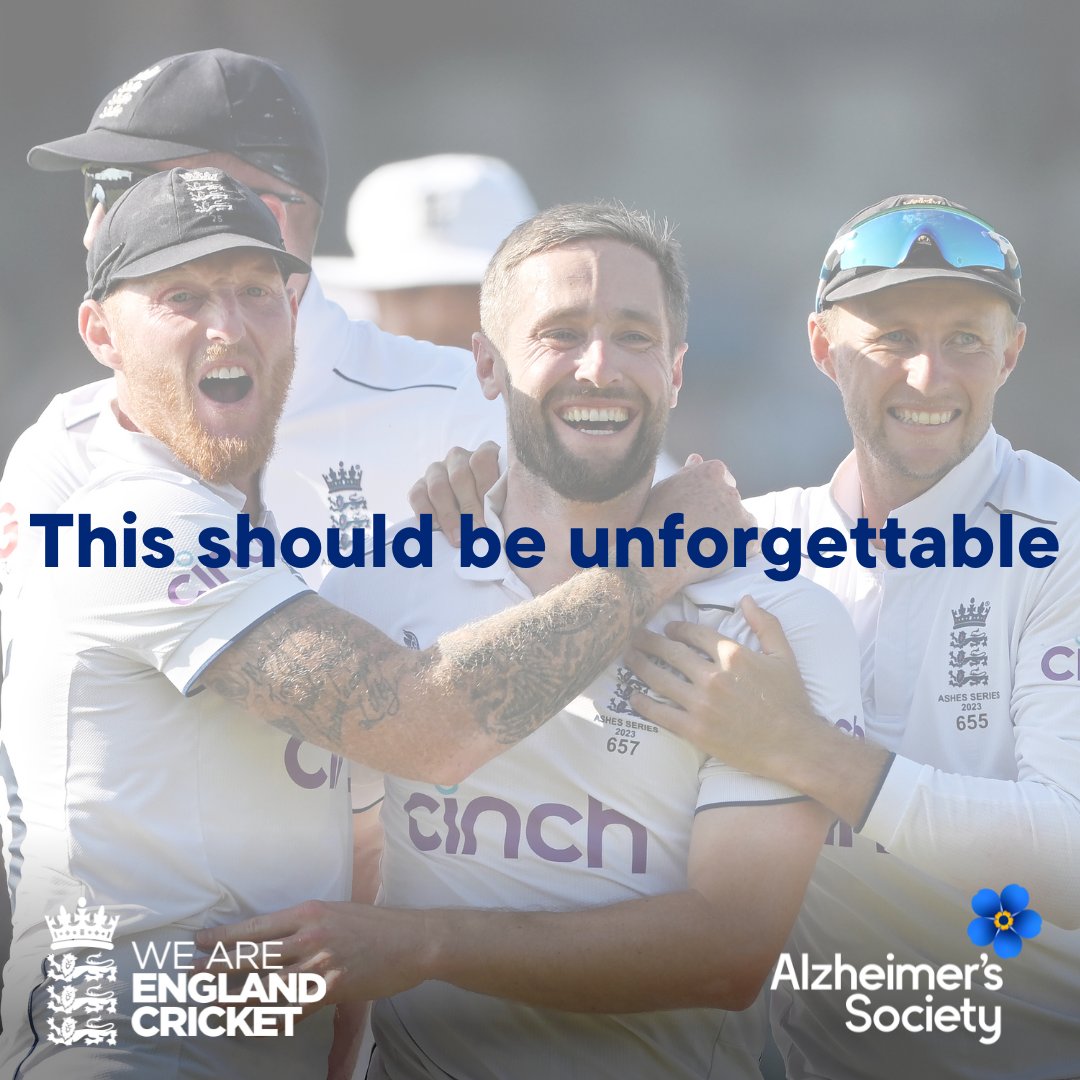 JessAlzSoc's tweet photo. Today's Ashes Test highlights that 1 in 3 people born today will get dementia. That’s 1 in 3 who may forget their favourite Ashes memory.

Great #CricketShouldBeUnforgettable. Donate to help end the devastation caused by dementia: https://t.co/miUWyQx1Xj

@alzheimerssoc https://t.co/fMARbSgGOC