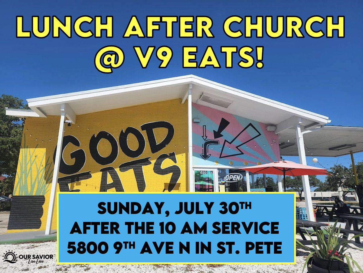 OurSaviorFLsch's tweet image. Join us for lunch after church! #livelove #osls #golivelove