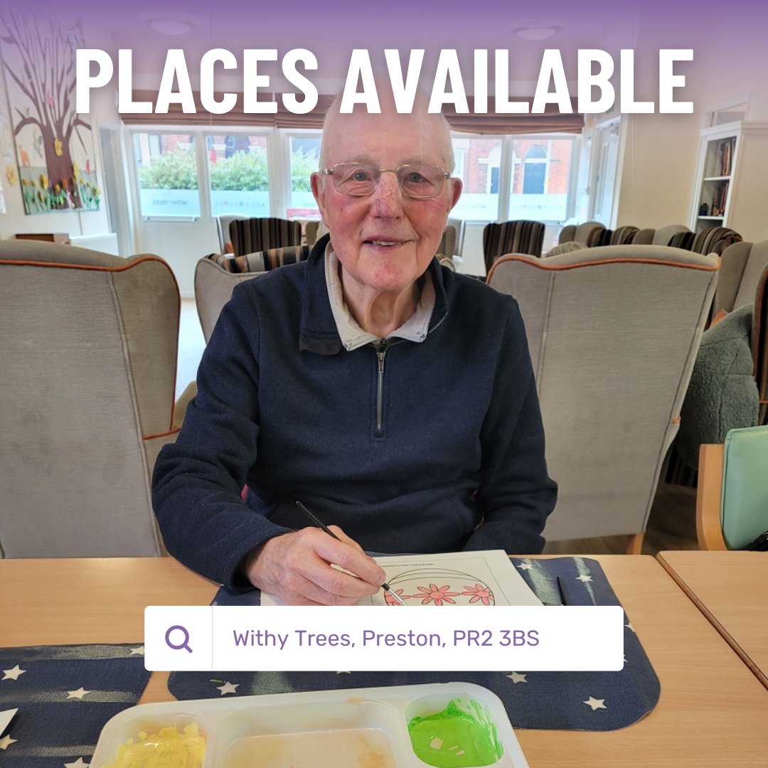 We know that the responsibilities of caring can be significant both mentally and physically.

There are places available at both our Charnley Fold and Withy Trees Activity Day Centres. Get in touch to find out more.