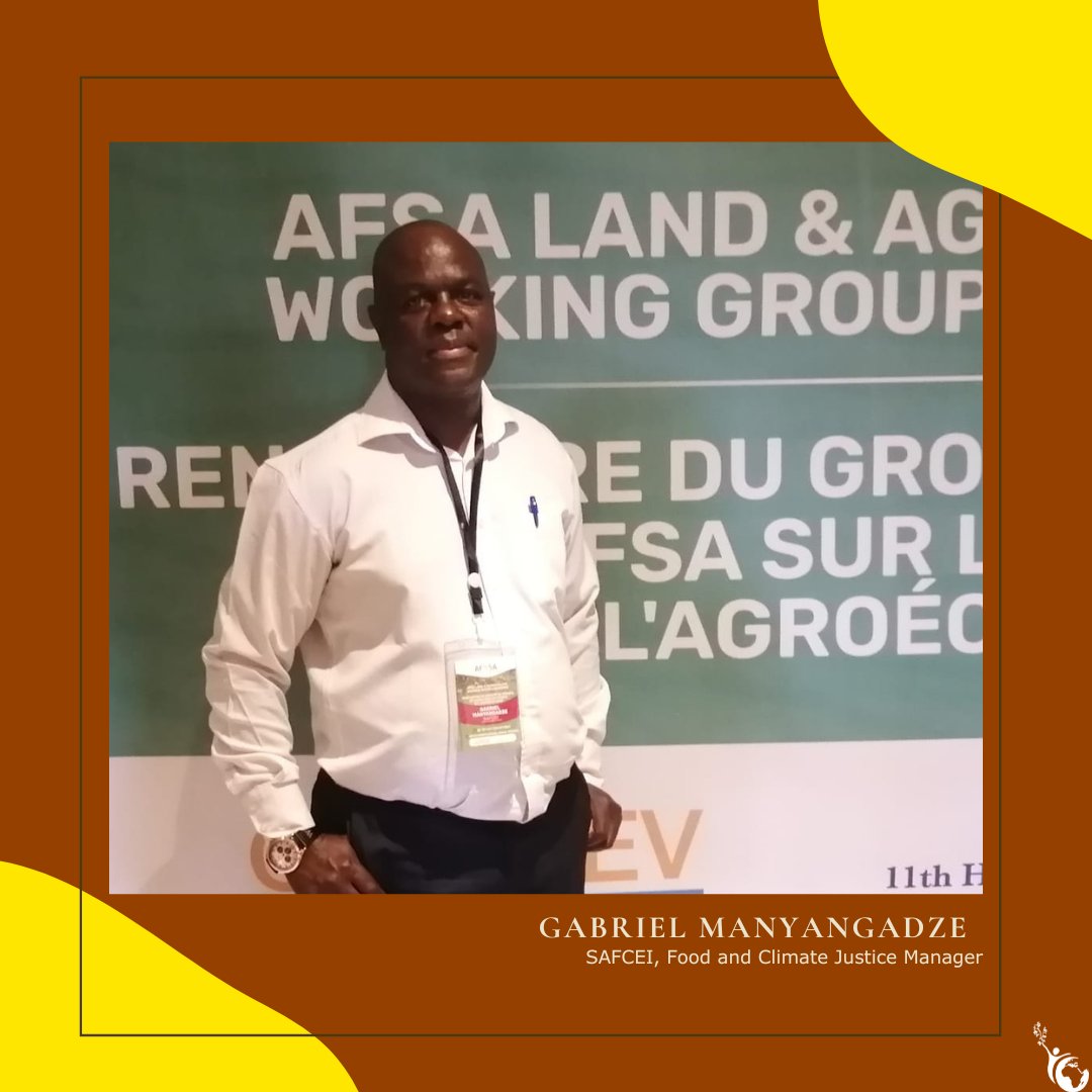 SAFCEI's tweet photo. This week, our Food and Climate Justice Manager, Gabriel Manyangadze joined the Alliance for Food Sovereignty in Africa (@AFSA) Land and Agroecology working group meeting in Dakar, Senegal.

#Earthkeepers #Faiths4SustainableFarming  #Agroecology #Myfoodisafrican https://t.co/ONQw0QpfcL