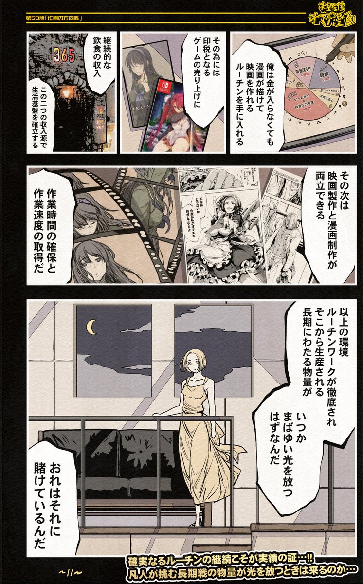 (7/7)
機械人形ナナミちゃん
~オマケ漫画 第59話~
オマケ漫画ご精読ありがとうございました
漫画制作、映画制作そして資金繰り
それらを模索する回となりました
日々ルーチンをこなし物量で攻めたいです
#ほぼ毎日漫画更新203日目 #漫画がよめるハッシュタグ
【全話】
https://t.co/JZ9s1bJS47
