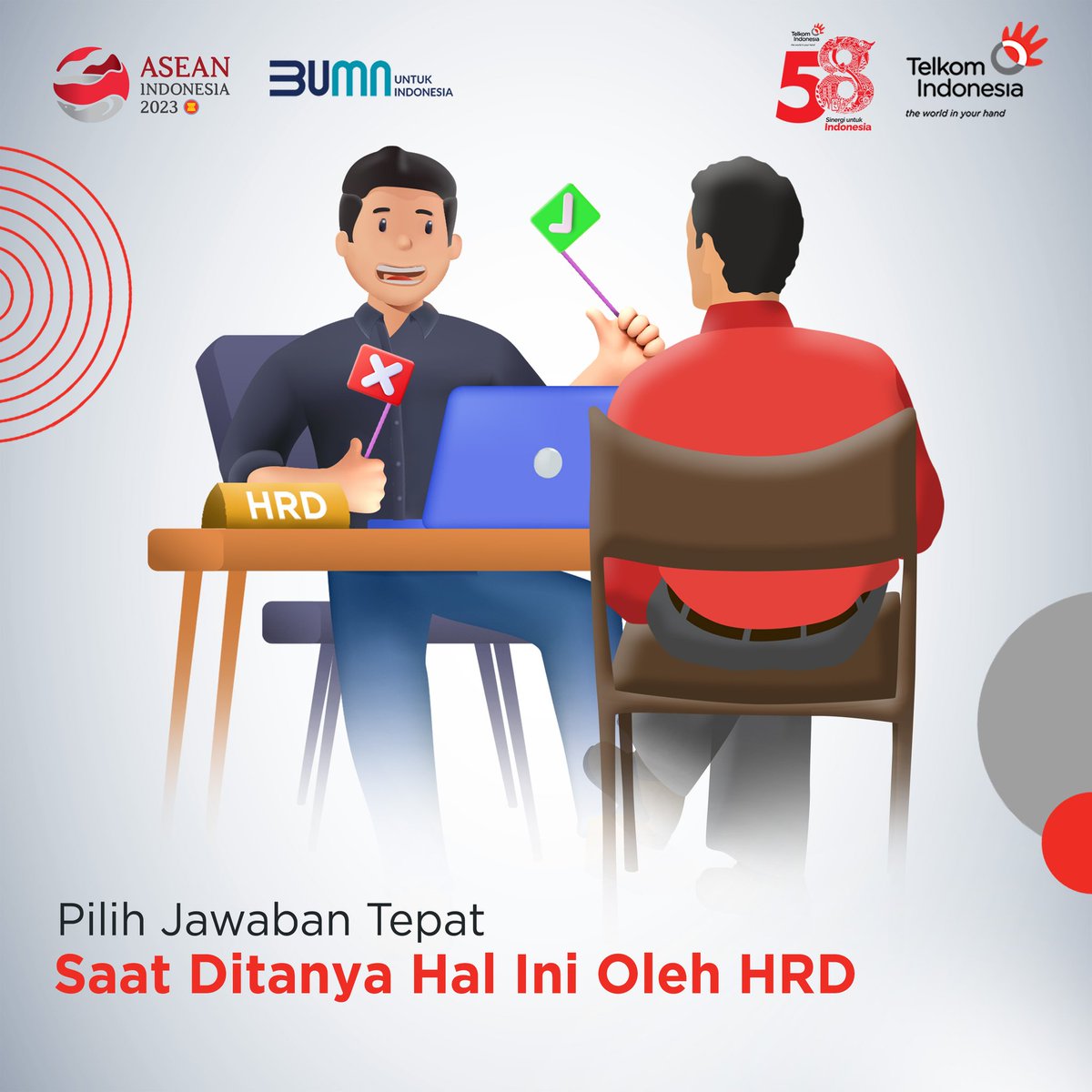 TelkomIndonesia's tweet photo. Saat Sobat mengikuti wawancara lanjutan, HRD pasti bertanya mengenai "Kapan kamu bisa mulai bekerja?". Jangan sampai Sobat salah dalam menjawab, apalagi bila saat ini status Sobat masih aktif menjadi karyawan di perusahaan lain. https://t.co/RbQqvhJRKS