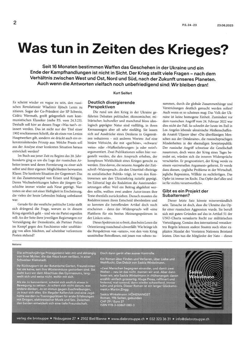 WSP_Zeitschrift's tweet photo. Heft 80 zu Ukraine, Krieg, linke Positionen

WIDERSPRUCH-Autor @kurt_seifert hat Heft 80  in der @ps_zeitung besprochen. Diese und ausgewählte weitere Rezensionen finden Sie hier: https://t.co/mrJfoxRNha.
Heft(e) bestellen: https://t.co/MjNewaMrxW https://t.co/pqNO5UXGmj