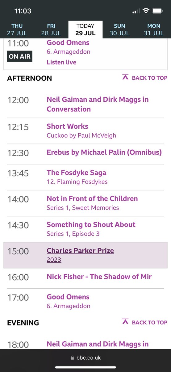 If you missed it at 11:00…

You can hear me on BBC Radio 4 Extra this afternoon at 15:00, talking about my audio documentary - Disappearing Birds.  

AND if you’re busy then - it’s on again at 21:00. 

Then - just incase you’re up - catch it at 05:00 am tomorrow. 

📻