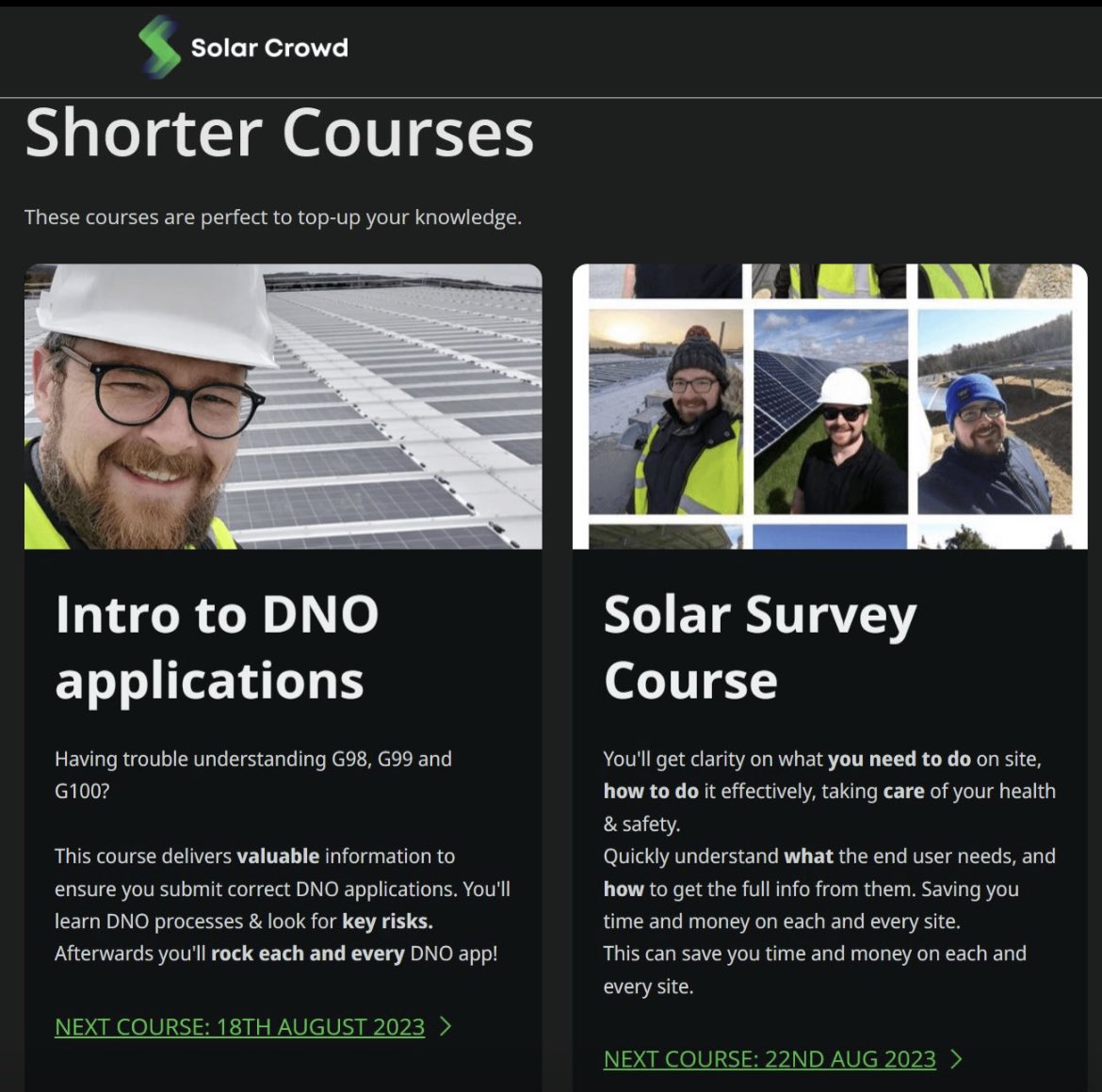 Confused by DNO applications?
Want to learn how to survey buildings for solar from a pro?

Book on our August short courses: solarcrowd.co.uk/training

#solaruk #uksolar #solarenergyuk #solarinstall #solarlondon #solarenergy #solartraining #solardno