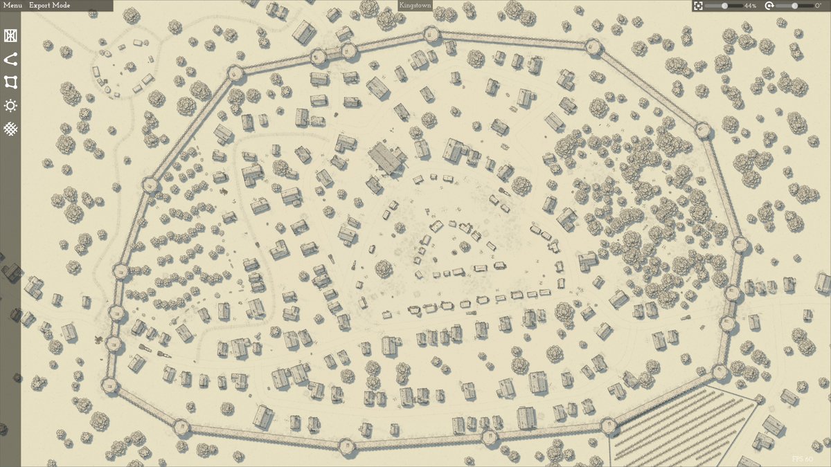 MightofMe's tweet photo. To give you a better idea of the size of the maps: Here's a City. It is not the most beautiful, but that should be enough. 🙃
I have an i5-2500K with a Radeon RX470. The result at 3840x2160px is 60FPS. Thanks to the power of Godot.

#GodotEngine #gamedev #indiegame https://t.co/edJLJGrnjg