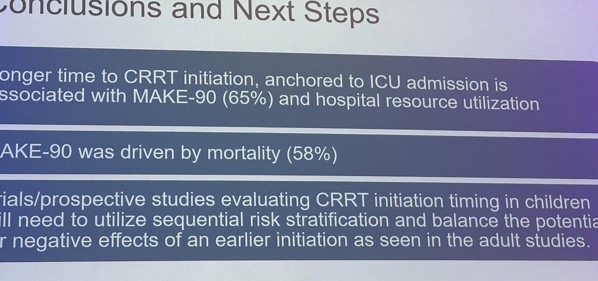 We are rocking #CCNCLondon2023 - plenary abstract by @GistKatja on the timing of CRRT initiation in the @WEROCK_Team cohort