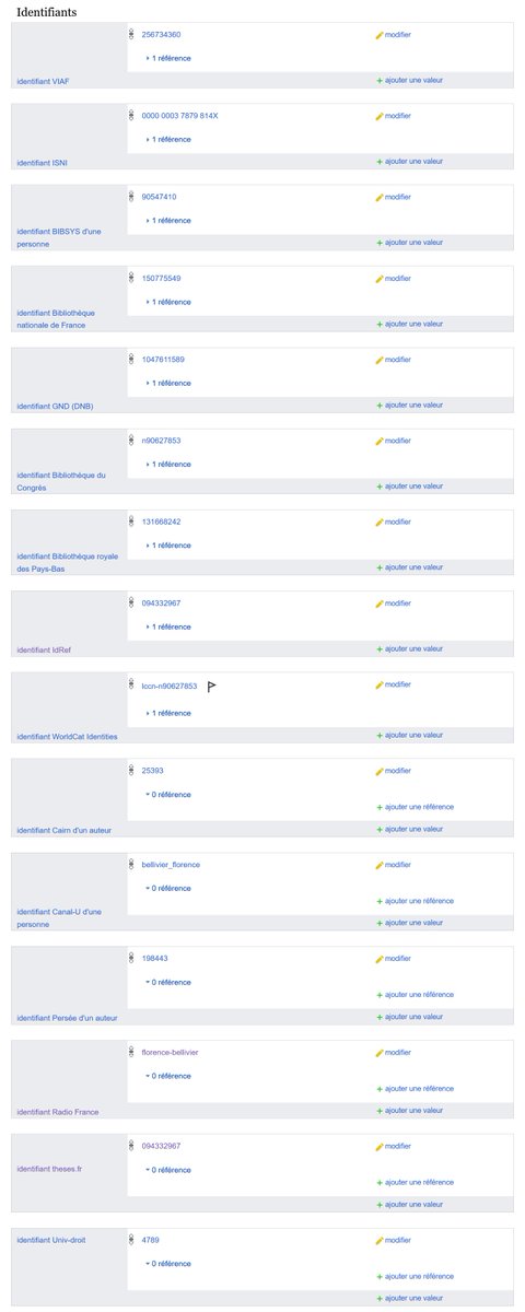 Pierre-Yves Beaudouin (@pyb75) on Twitter photo Exemples d'identifiants pertinents à indiquer sur <a href="/wikidata/">Wikidata</a> pour les chercheurs français : <a href="/laBnF/">La Bibliothèque nationale de France</a>, IdRef et theses.fr de <a href="/com_abes/">l'ABES</a>, <a href="/PerseeFr/">Persée</a>, <a href="/Cairninfo/">Cairn.info</a>, @CanalUtv, <a href="/radiofrance/">Radio France</a>. wikidata.org/wiki/Q27942869 Exemples d'identifiants pertinents à indiquer sur <a href="/wikidata/">Wikidata</a> pour les chercheurs français : <a href="/laBnF/">La Bibliothèque nationale de France</a>, IdRef et theses.fr de <a href="/com_abes/">l'ABES</a>, <a href="/PerseeFr/">Persée</a>, <a href="/Cairninfo/">Cairn.info</a>, @CanalUtv, <a href="/radiofrance/">Radio France</a>. wikidata.org/wiki/Q27942869
