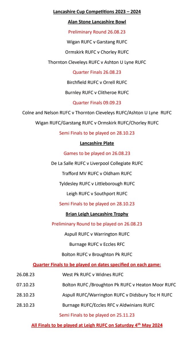 Lancashire RFU tweet media