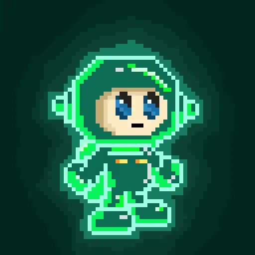 Art reveal for Founding Explorers: 5/222 A space boy in a neon-green suit cuts through the black void, bringing a splash of colour to the dark cosmos. Like & RT for your chance to snag an OG spot 💚 #Ordinals #Bitcoin #BTC #NFTCommunity #FreeMint #ArtReveal