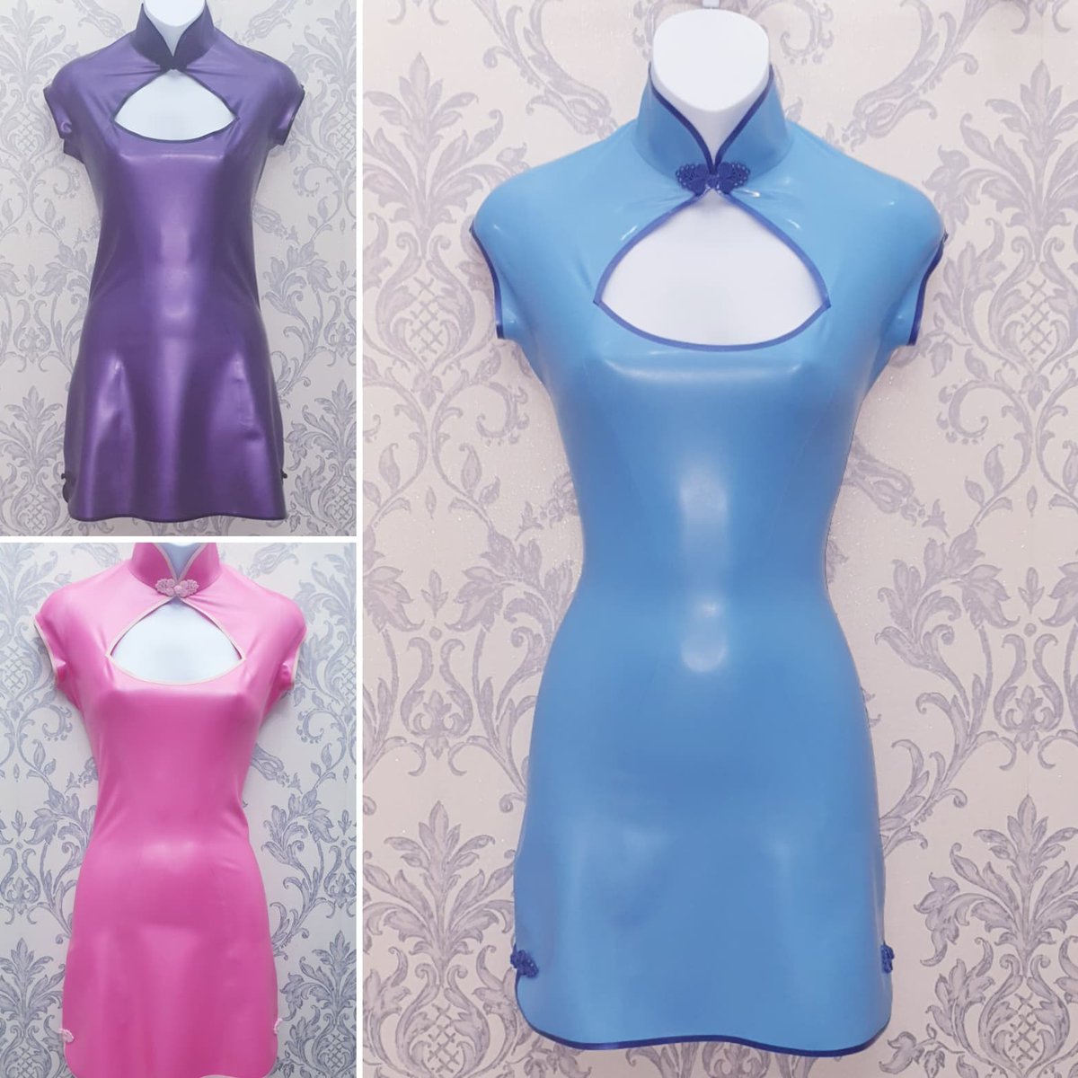 Blossom minidress. In stock in various sizes & colours. Available at Breathless Latex, 48 Phoenix Road, London NW1 1ES Or order online breathless.uk.com #latex #latexfashion #latexshop #Breathlesslatex #rubber #latexdress