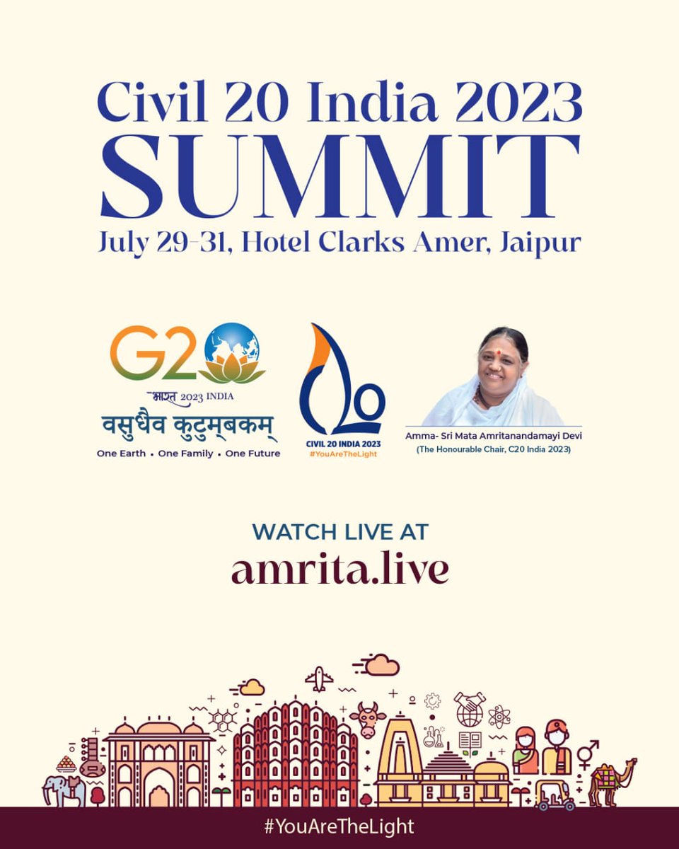 Under the Indian Presidency of the G20 this year, the Civil20 remains committed to advocate evidence- based policy recommendations. C20 will strive towards the realisation of the Indian C20 motto #YouAreTheLight