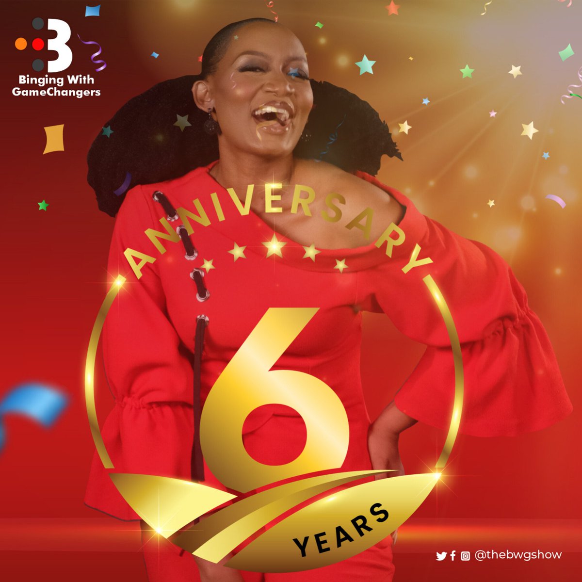 🎁Binging with GameChangers is 6 and we are partying all Week Long! 

We are grateful to God and  grateful to YOU too for rocking with Us!🤩

We have so much more in store for everyone, entrepreneurs &amp; corporate professionals alike, so stay tuned to <a href="/thebwgshow/">Binging with GameChangers</a> everywhere🎛🎚🎧