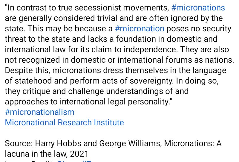 Micronational Research Institute tweet media