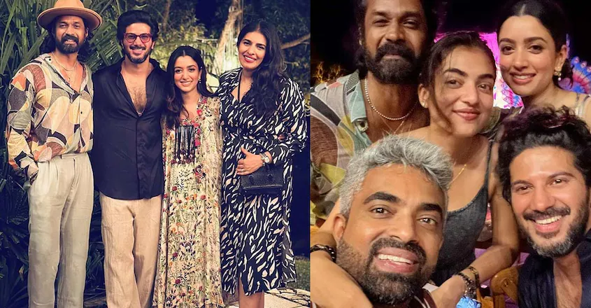chaixchill's tweet photo. Happy 40th birthday to Dulquer Salmaan! The actor celebrated his special day with his sister Surumi and wife Nazriya.
 #DulquerSalmaan #40thbirthday #Surumi #Nazriya #Mollywood https://t.co/dBCCT2Z8vy