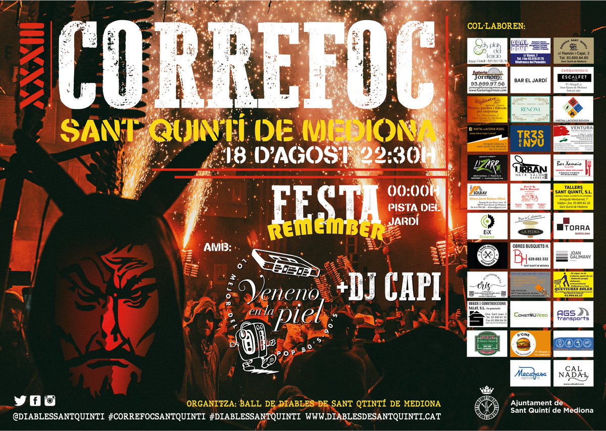 Ja ho tenim aqui! Us ho perdreu?
#correfoc #correfocsantquinti #diablessantquinti