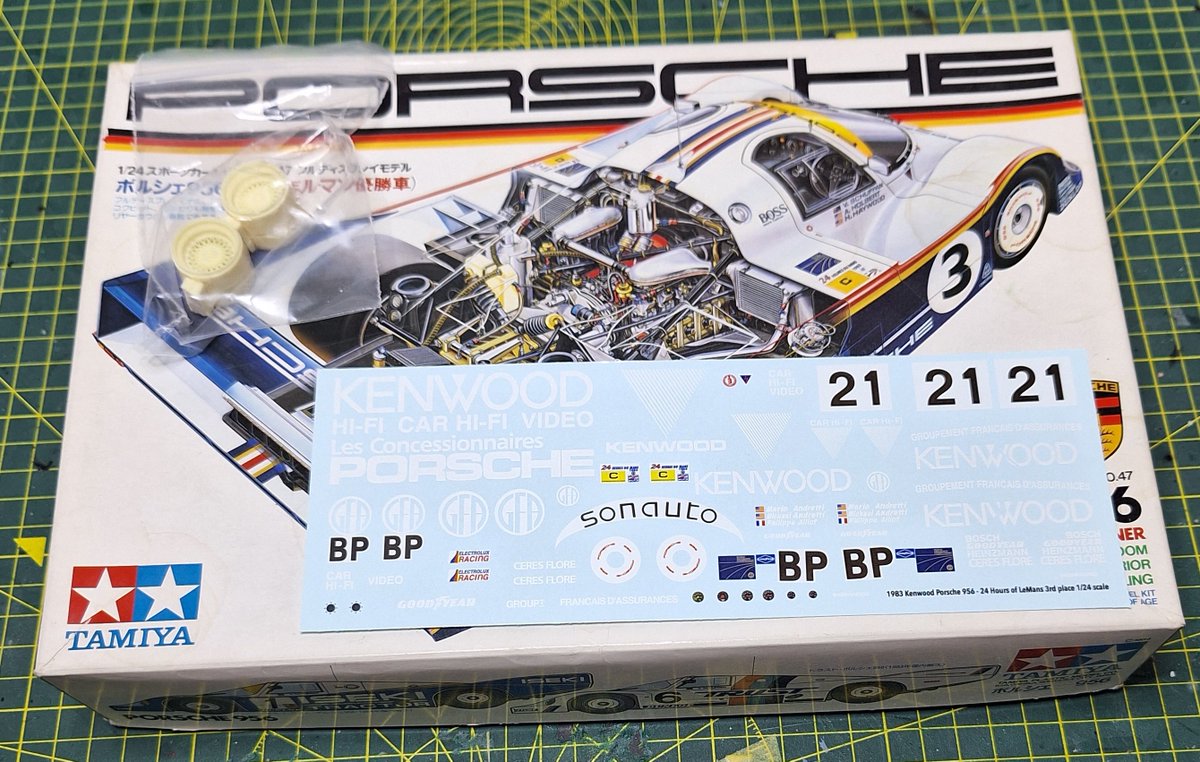 cjhm_models's tweet photo. Up next while I wrestle with finishing the DModels Sierra.
#Tamiya #Porsche 956 found it’s way to me via a generous person on here, part built and no instructions (PDF found online) or decals - Indycals set now purchased along with resin BBS wheels. Saw real one at Goodwood #79MM https://t.co/yvHxQzECqV