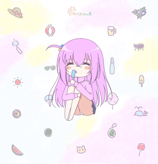 コミケ新刊セットに入る アイスぺろぺろぼっちメガネクロスのイラストです。   #ぼっち・ざ・ろっく