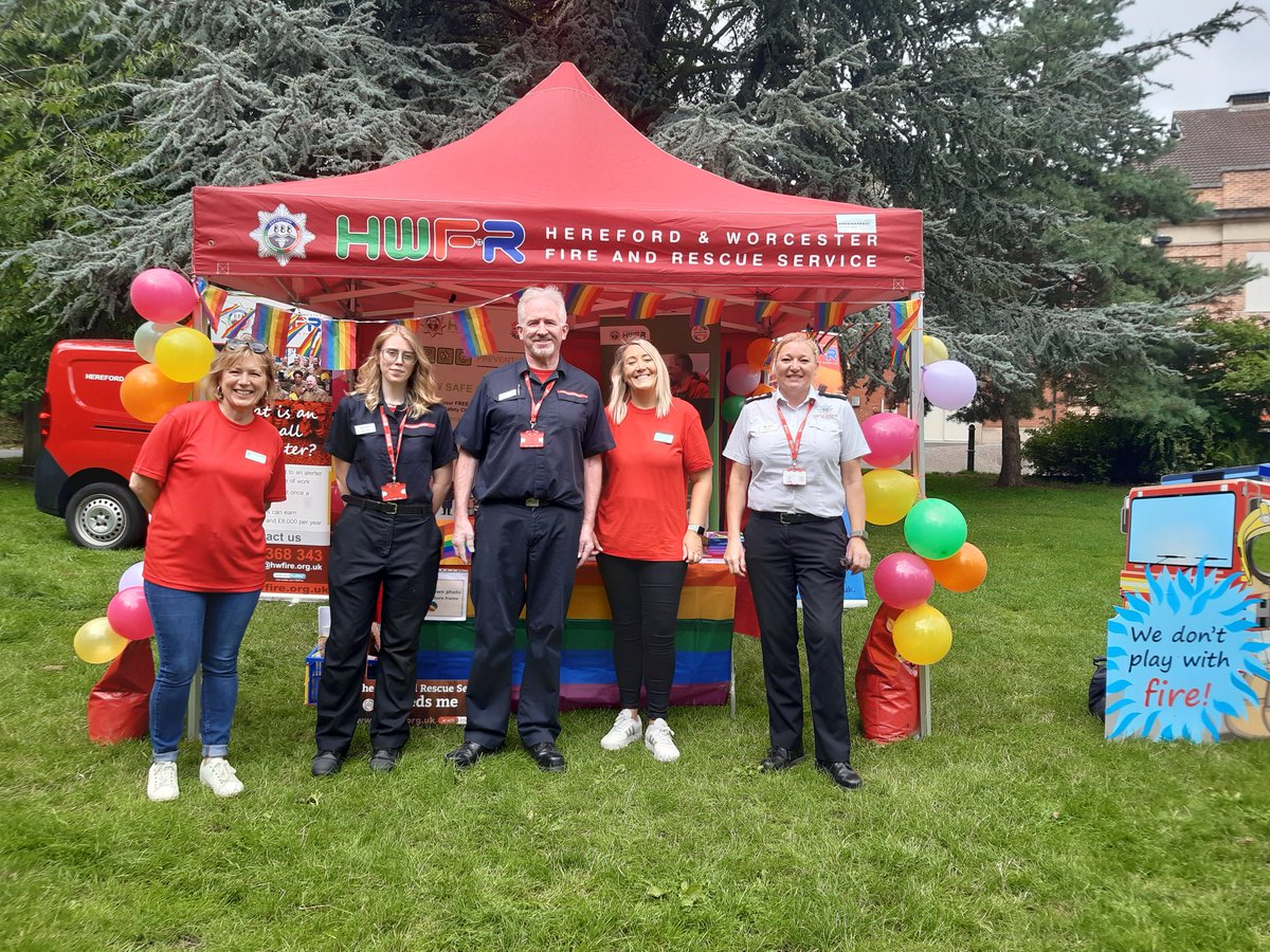 Come and visit our stand today at Malvern Pride! <a href="/HWFire/">Hereford & Worcester Fire and Rescue Service</a> #pride