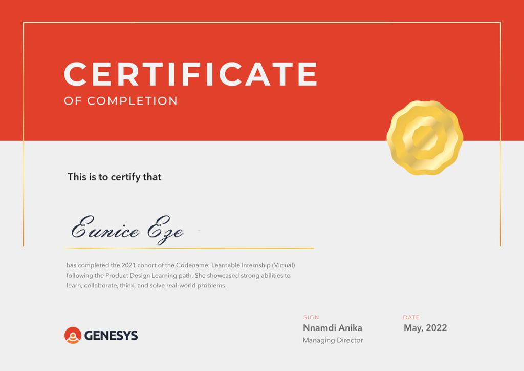 globaleuniceeze's tweet photo. A lot can happen in a year, moved from being a product design intern in #learnable21 to a product design mentor in #learnable22 internship organized by @genesystechhub .
I’m glad I could use my skills to positively impact my mentees.
Thank you @genesystechhub ❤️🫶 https://t.co/ImghiJkP92
