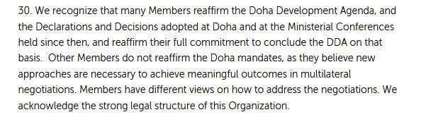 CoppetainPU's tweet photo. Is the #DohaRound dead?
Some members say it is, some say it isn’t—see the 2015 Nairobi Ministerial Conference Declaration⬇️
But …
● It has produced some results⬆️
● The Trade Negotiations Committee, set up for the Doha Round, continues to meet
8/8 https://t.co/HiiDsNZ8HU https://t.co/ObjV7GXLik