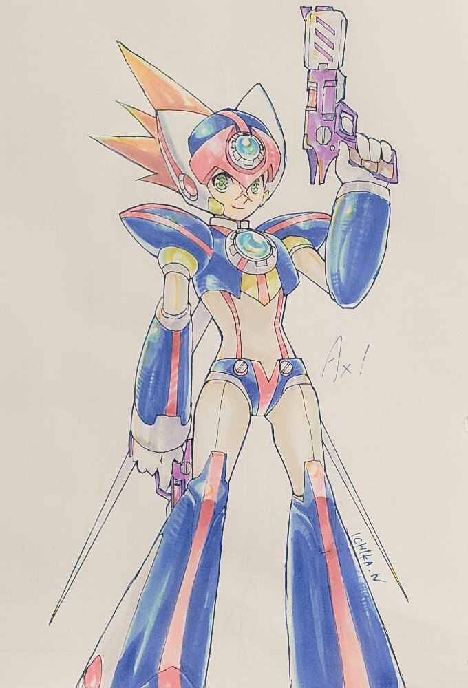 ゼロ(ロックマン) 「Twitterが急にXになったのでロックマンX 高みなに夢中だった為アクセル好き」|イチカのイラスト