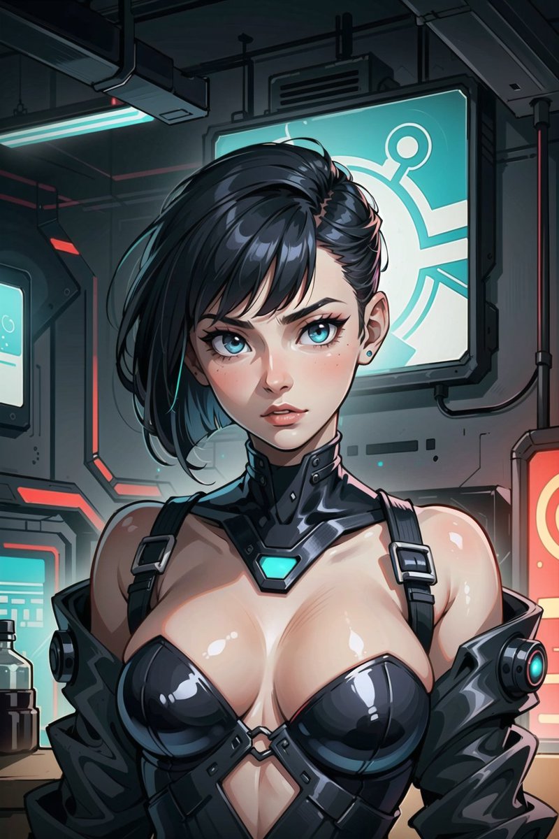 ZeusAiArt's tweet photo. In CyberscapeCity, Agent Ada stood firm. But tonight, at Byte Bar, her mission was veiled in laughter and music. Casual attire replaced her digital armor. Beneath the party girl guise, hiding a real agent of chaos🖤
for #AgentChallenge x @DarkNight_AI
Gratz on 5k my friend⚡️💛 https://t.co/KypF8zAw3W