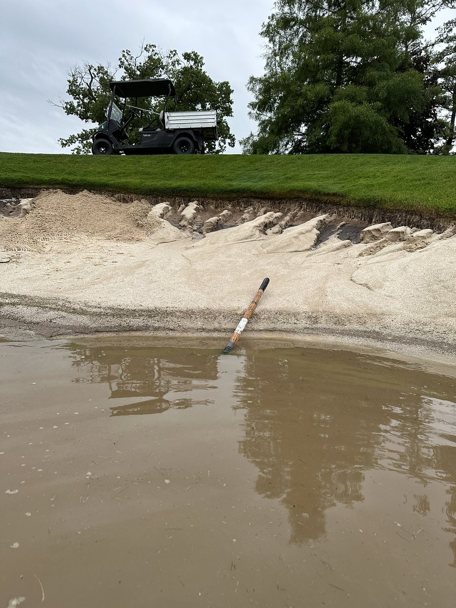 Moxtat's tweet photo. Little bit of water up here .. 3ish inches of it. #washout https://t.co/85sLWDQB3C
