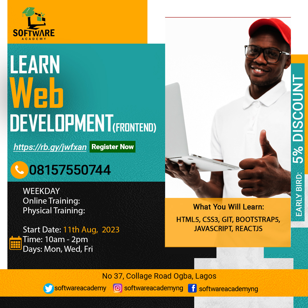 softweacademy's tweet photo. JOIN OUR UPCOMING TRAINING
* Very practical oriented training
* Instructor codes you code along
* Instructor clicks you click along
* Assignments to reinforce learning at the end of class
* Recorded video classes at the end of each class for revision https://t.co/rfQFy6wV4u