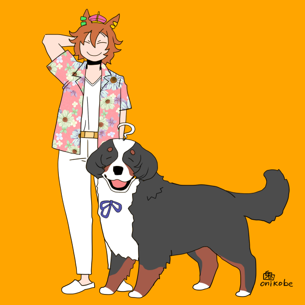 スイープトウショウ(ウマ娘) 「#今月描いたイラストを晒そう 犬化」|鬼頭（おにこべ）りんのイラスト