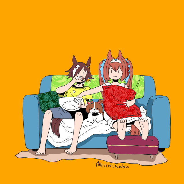 スイープトウショウ(ウマ娘) 「#今月描いたイラストを晒そう 犬化」|鬼頭（おにこべ）りんのイラスト