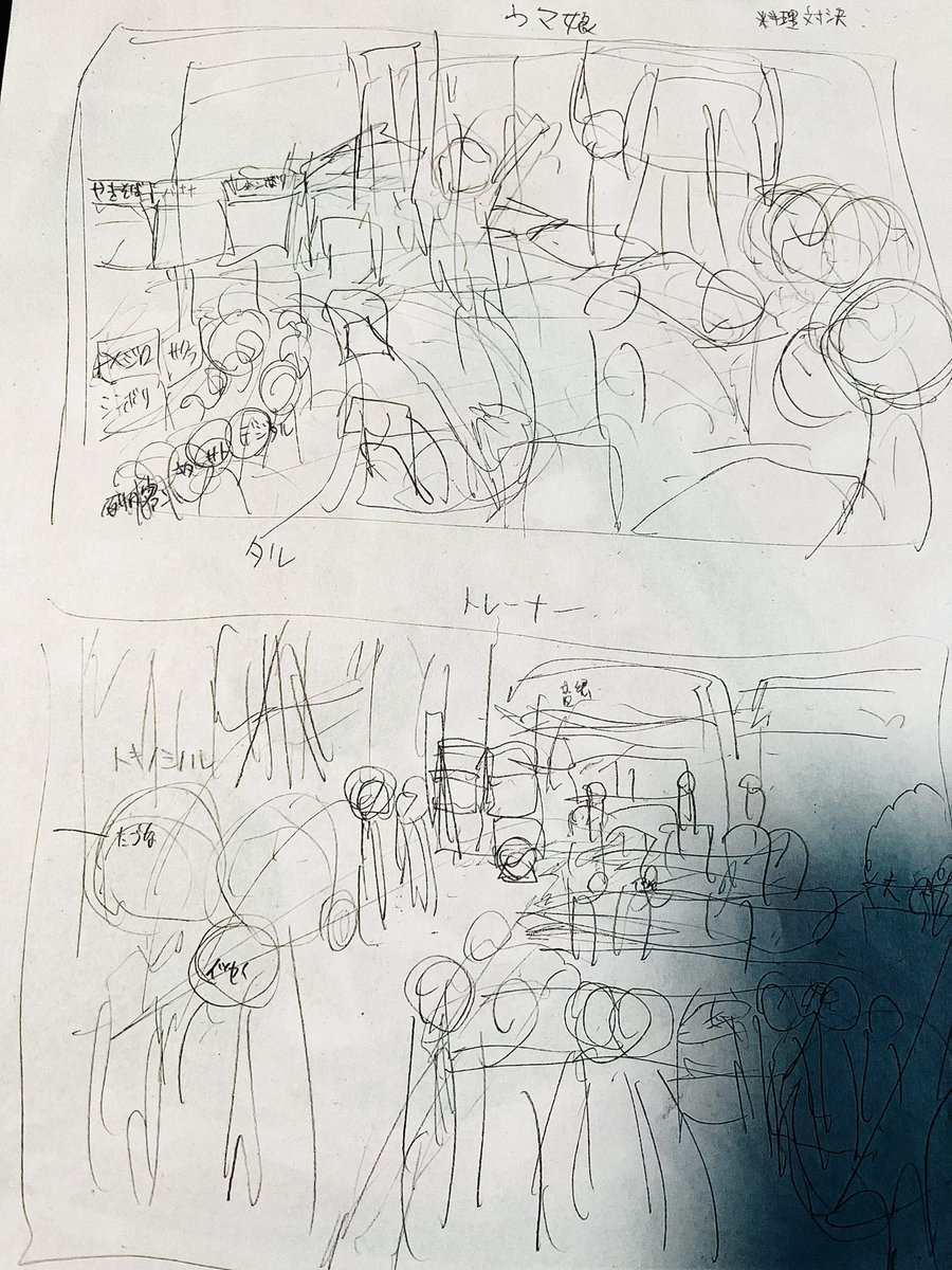 集合絵のアイデアだしラフ