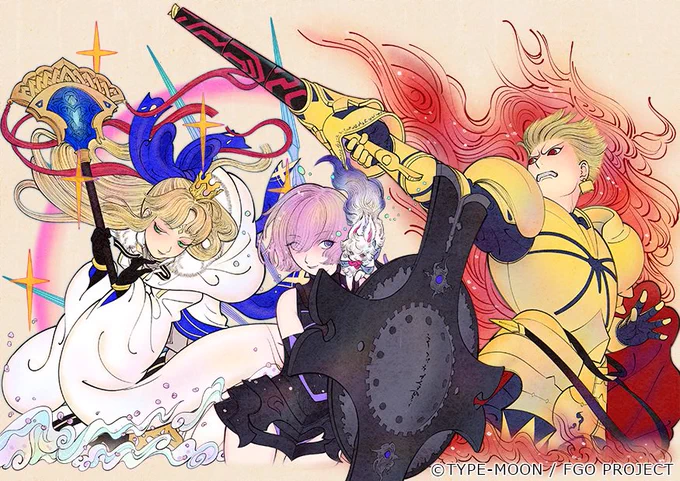 【お知らせ】『Fate/Grand Order Fes. 2023 夏祭り ～8th Anniversary～』内にて展示されている『英霊ねぶた』のデザインイラストを担当させていただきました!! 明日も引き続きよろしくお願いいたします! #FGOフェス #FGO8周年