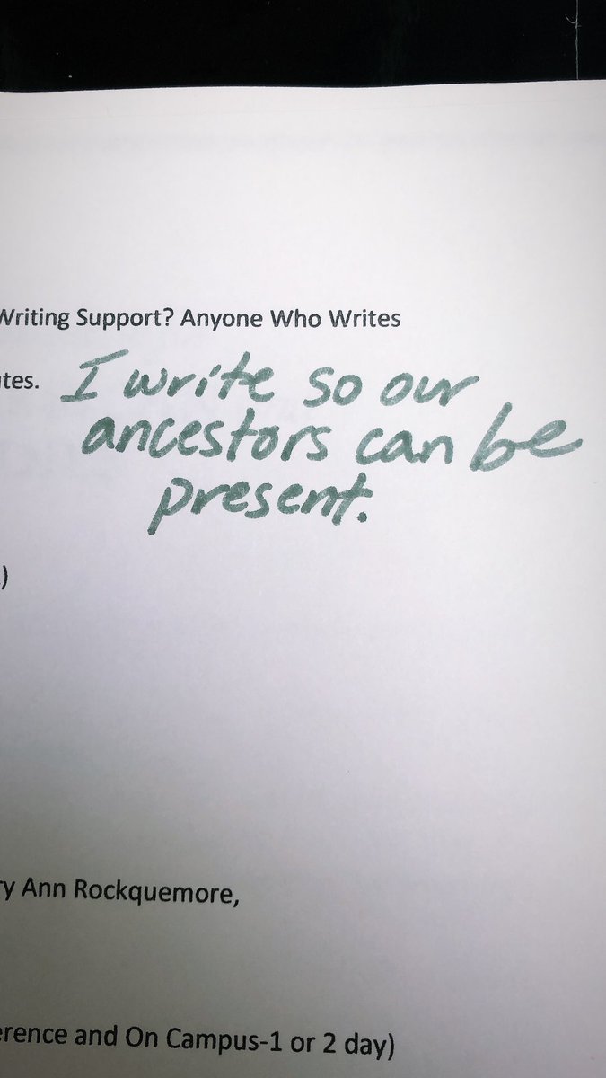 Writing retreat workshop back in August 2019, still true today.