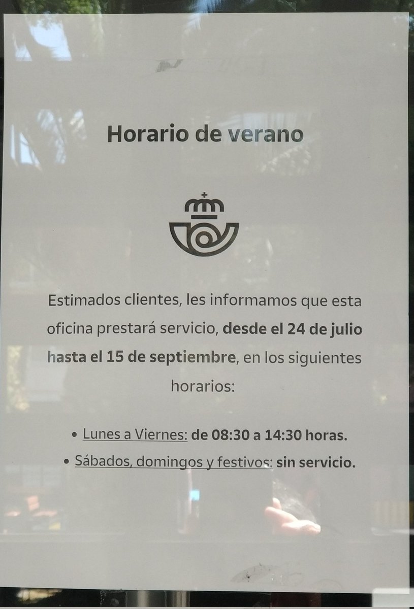 vircoph's tweet photo. @Correos ¿Y qué hacemos las personas que trabajamos de lunes a viernes en ese horario? Ni el sábado para poder salir del paso... Vergonzoso por vuestra parte. https://t.co/YdkwH19yJa