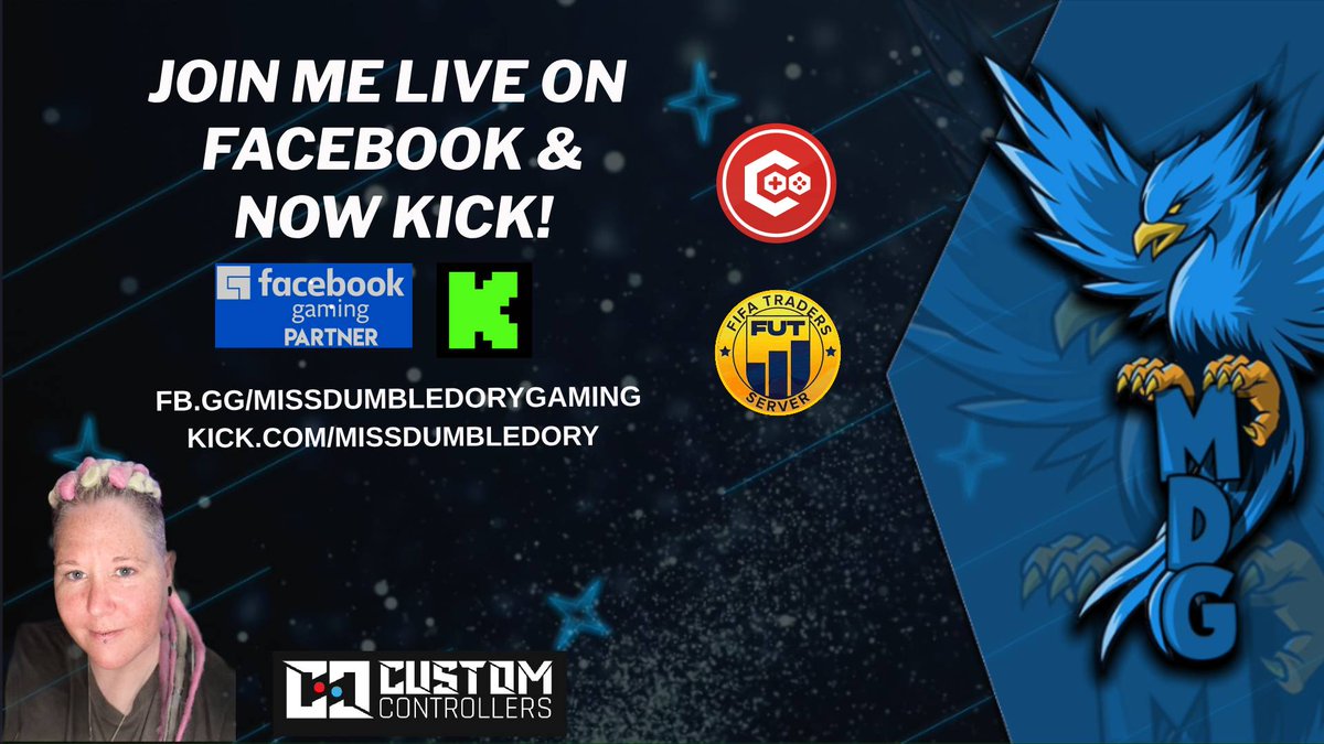 MissDumbledory's tweet photo. I'm going to be live on #facebook & #Kick playing some #futchamps! Join me RIGHT NOW!!
#custustomcontrollers #FIFA23 #EAFC24
https://t.co/g0sUFupBv7
https://t.co/4RdV1xNzKd
@KickCommunity
@KickStreamsLive
@kick
@TheFIFATraders_
@octane_esport https://t.co/7FqGxfa4Cn