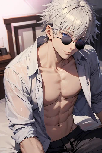 五条先生練習(手描き+A.I)