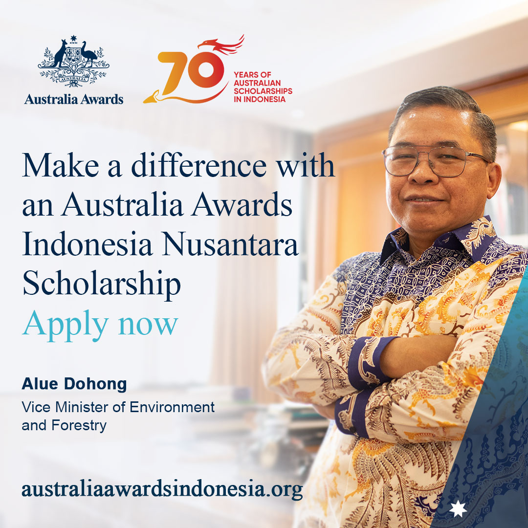 DubesAustralia's tweet photo. The Australia Awards Indonesia Nusantara Scholarships will be offered to ten aspiring Indonesian leaders who can contribute to exchanging knowledge in fields crucial to developing Indonesia's new capital city, Nusantara. Apply now: https://t.co/A67PP4GwON https://t.co/2USh6psUeE