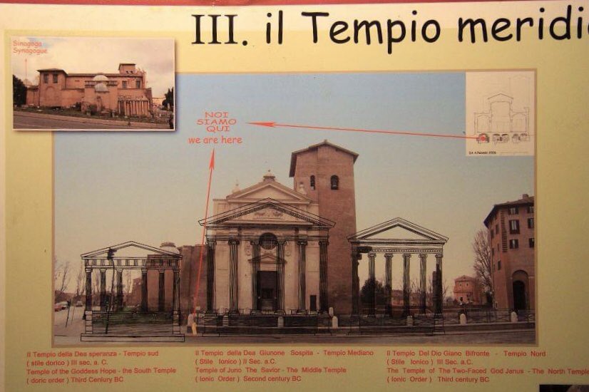 Romabc1's tweet photo. #RomanSite Saturday The Basilica of San Nicola in Carcere in Rome was built into the remains of 3 temples of the Republican period. From the exterior you can see columns from all 3: on the S the Temple of Spes, in front the Temple of Juno Sospita, & on the N the Temple of Janus. https://t.co/iqlPeX1sVW