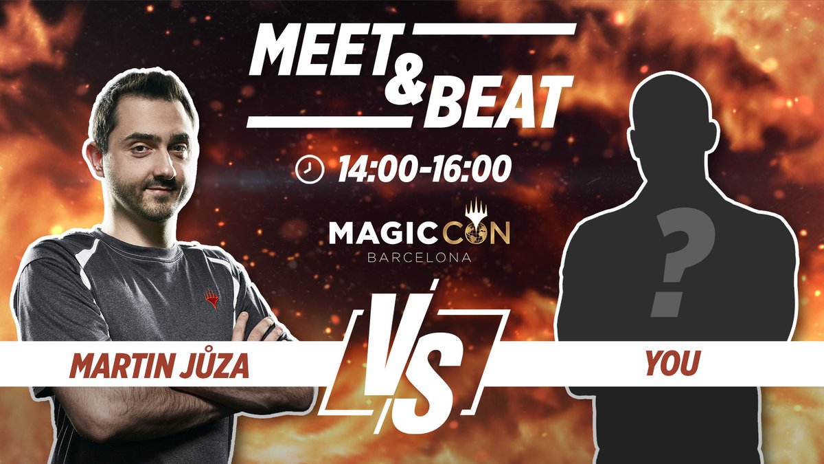 UltimateGuard's tweet photo. ✨ Meet &amp; Beat with Martin Juza ✨

Witness the master in action at the Ultimate Guard booth in one hour! ⌛️
💪 Test your skills against Martin Juza and take home fantastic prizes! 

#UltimateGuard #MeetAndBeat #MagicConBarcelona #MagicTheGathering https://t.co/ZD6AMujzzK