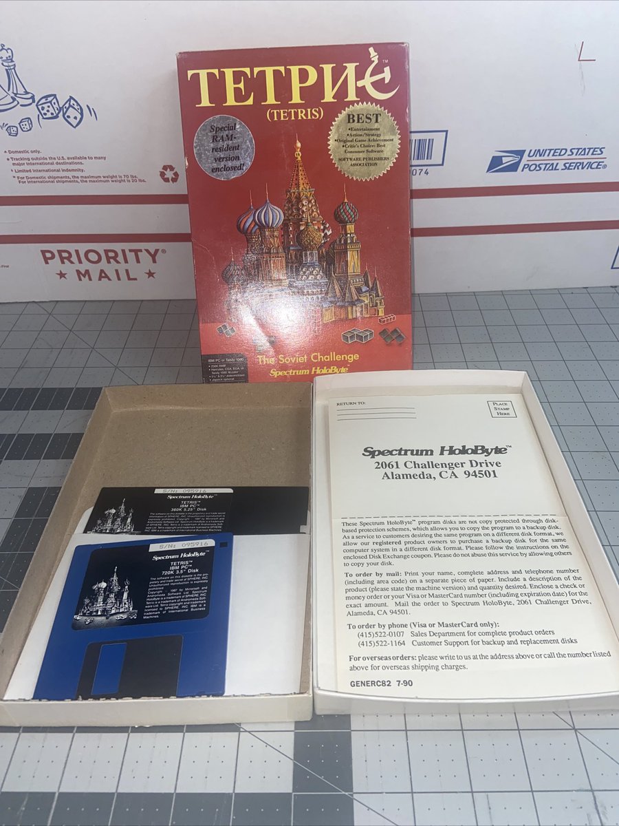 #RESOLD ON #ebay IBM PDC #Tetris #vintage longbox complete spectrum holobyte Source #garagesale Bought $1 Sold for $10, $20, $50