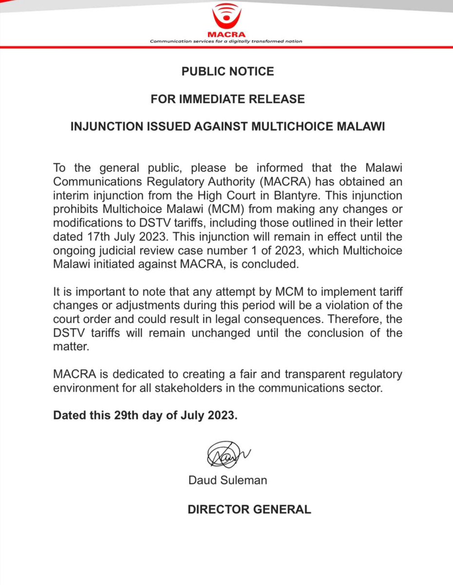 MACRA (@macramalawi) on Twitter photo 