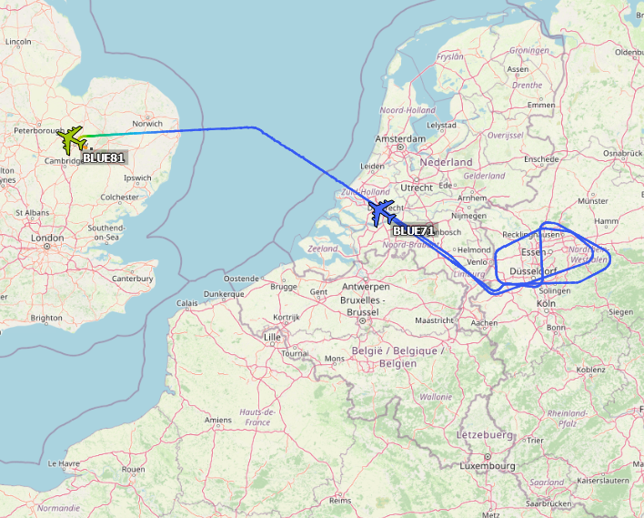 SirListenalot's tweet photo. #BLUE71 dragging #F22's #TREND41-44. Wait for #KC10 #AE021E as #BLUE72 out of Mildenhall (to Bangor) to take them across the pond. #KC135 #AE04C1 as #BLUE81 will pick up the third cell of F22s out of Spangdahlem https://t.co/yw5imUEDuA