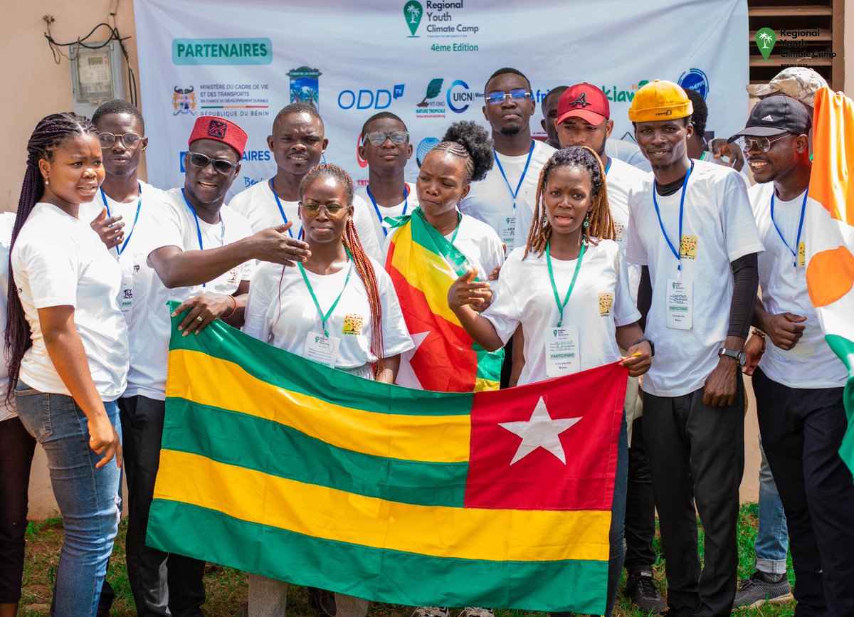 gbatinazif's tweet photo. Nous avons eu l'honneur de représenter notre cher pays le Togo 🇹🇬 lors de la 4 édition du Regional Youth Climate Camp #RYCC au Bénin. Oui nous avons compris que c'est le moment où jamais d'agir pour le climat , une initiative de l'association @ADCEJinter recevez nos gratitudes. https://t.co/k7AGnq4jGm