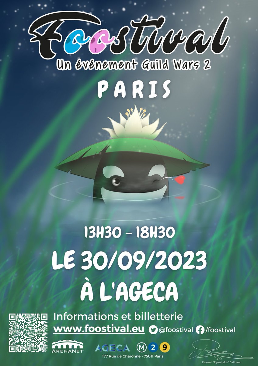 FoO ! Êtes-vous prêts pour le #Foostival ? 🎉

Il aura lieu le 📅30 septembre à <a href="/AGECA_Paris/">AGECA</a> !
Réservez vite vos 🎟️billets sur foostival.eu/billetterie !
Ça va être de la foOolie !

#GW2 #GuildWars2 <a href="/GuildWars2_FR/">Guild Wars 2 FR</a>
