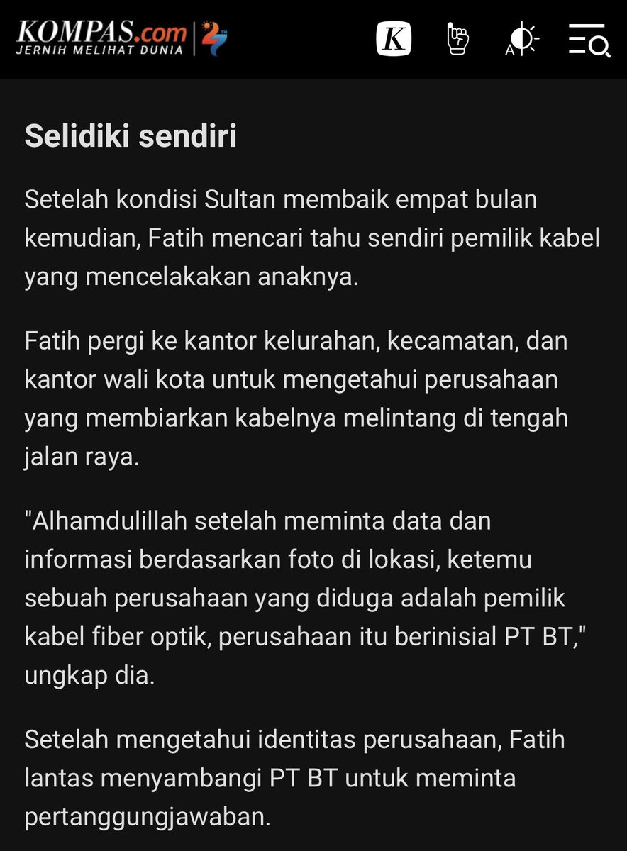 DianOnno's tweet photo. Laporan ditolak polisi karena bapak korban tidak tahu pemilik kabel optik, sehingga beliau menyelidiki sendiri…. Padahal kabelnya diduga melintang di jalan dan membahayakan publik, seharusnya dibantu diselidiki kan ya? Ini mah lapor sendiri, selidiki sendiri. Swadaya. https://t.co/vvaH3r7adx