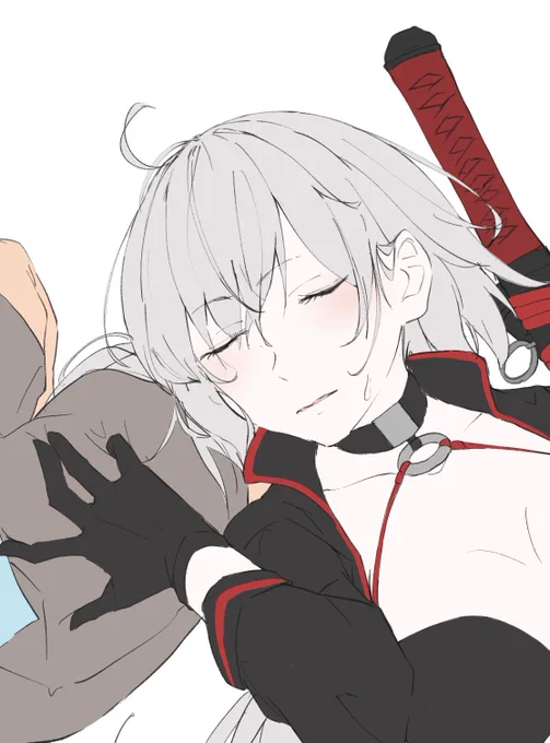 寝る美人