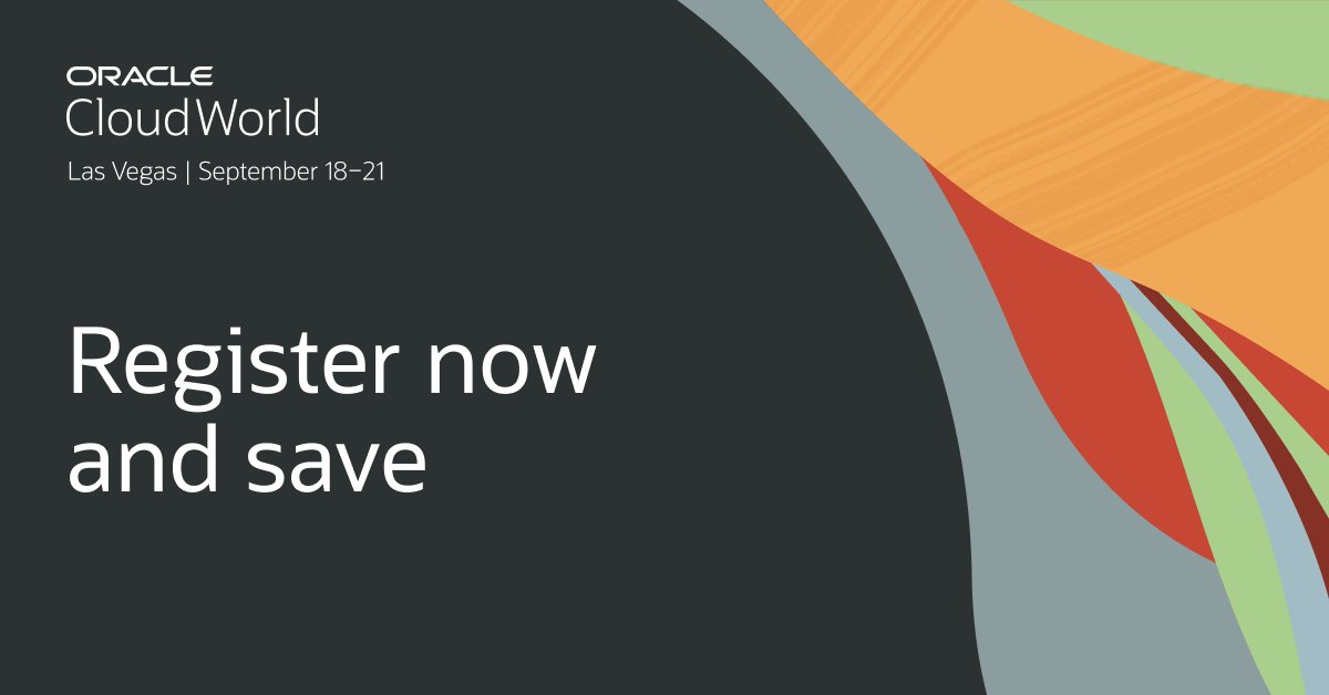 OracleAIWorld's tweet image. Time’s running out! Save $400 off your #CloudWorld pass when you register today: social.ora.cl/6013PXNSS