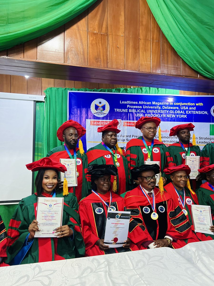 Symply_Tacha's tweet photo. iTs such an honour to receive this honorary DOCTORATE. This is particularly special 💛 A huge thank you to Titans and My Team for all your love &amp; support over the years. We’ve got lots more work to do!!! Dr Tacha https://t.co/zKgNjeYrBM